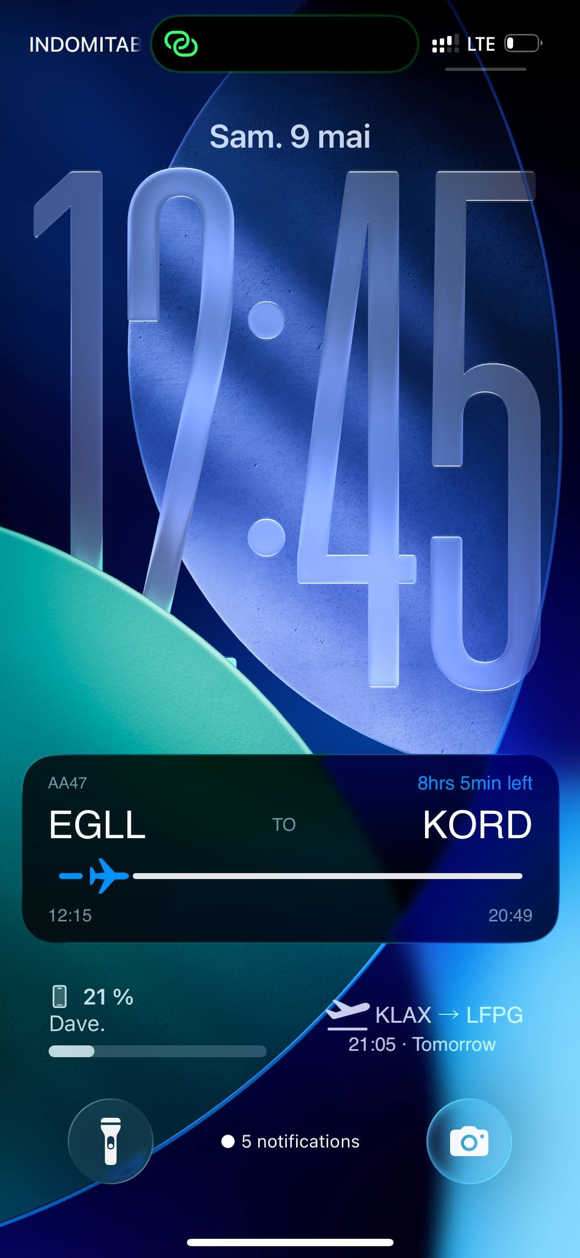 Loxim Live Activity on lock screen